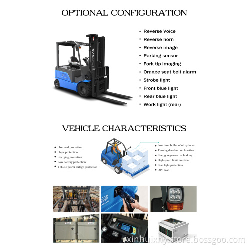 Hot New Energy Electric Forklift 5 Tons Hydraulic Fully Electric Forklift 5000kg For Sale